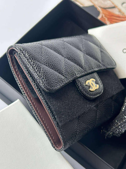Chanel Trifold wallet black caviar ghw Brandnew&nbsp; XL6KT92E