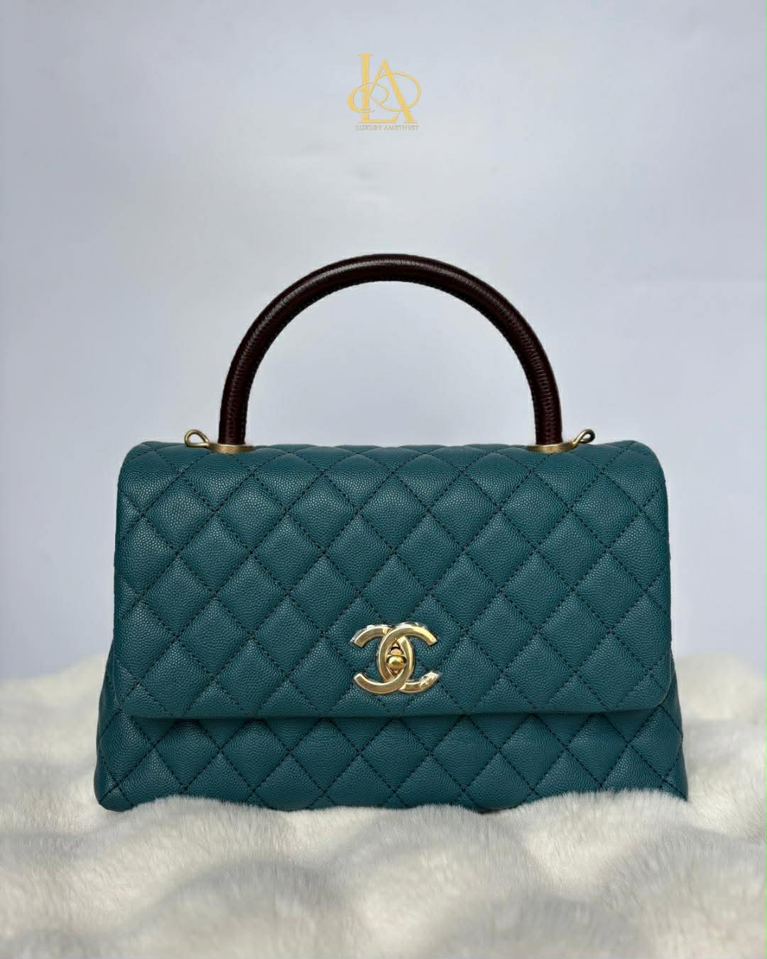 Chanel coco med lizard handle ghw series 28237389