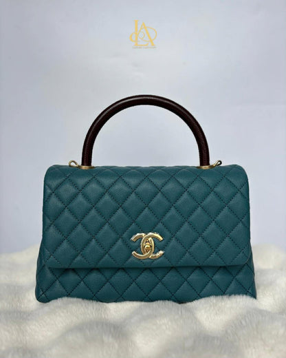 Chanel coco med lizard handle ghw series 28237389