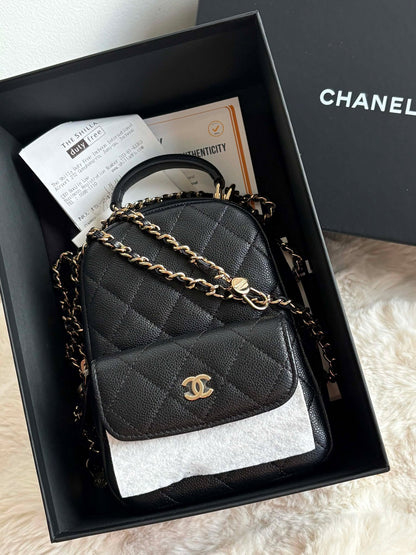 Chanel Mini Backpack Black Caviar Micro T90LAH95