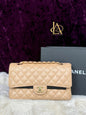 Chanel Medium DF In Beige Claire Caviar Leather GHW Microchip