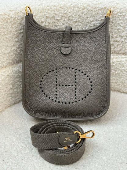 Hermes Tpm gray ghw strap stamp D DS 001 ZP Rank A