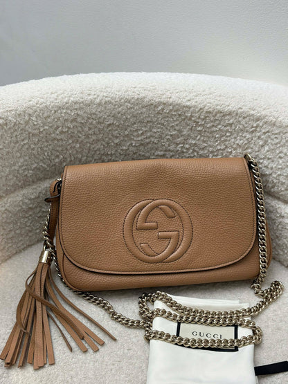 Gucci soho sling bag beige Brandnew