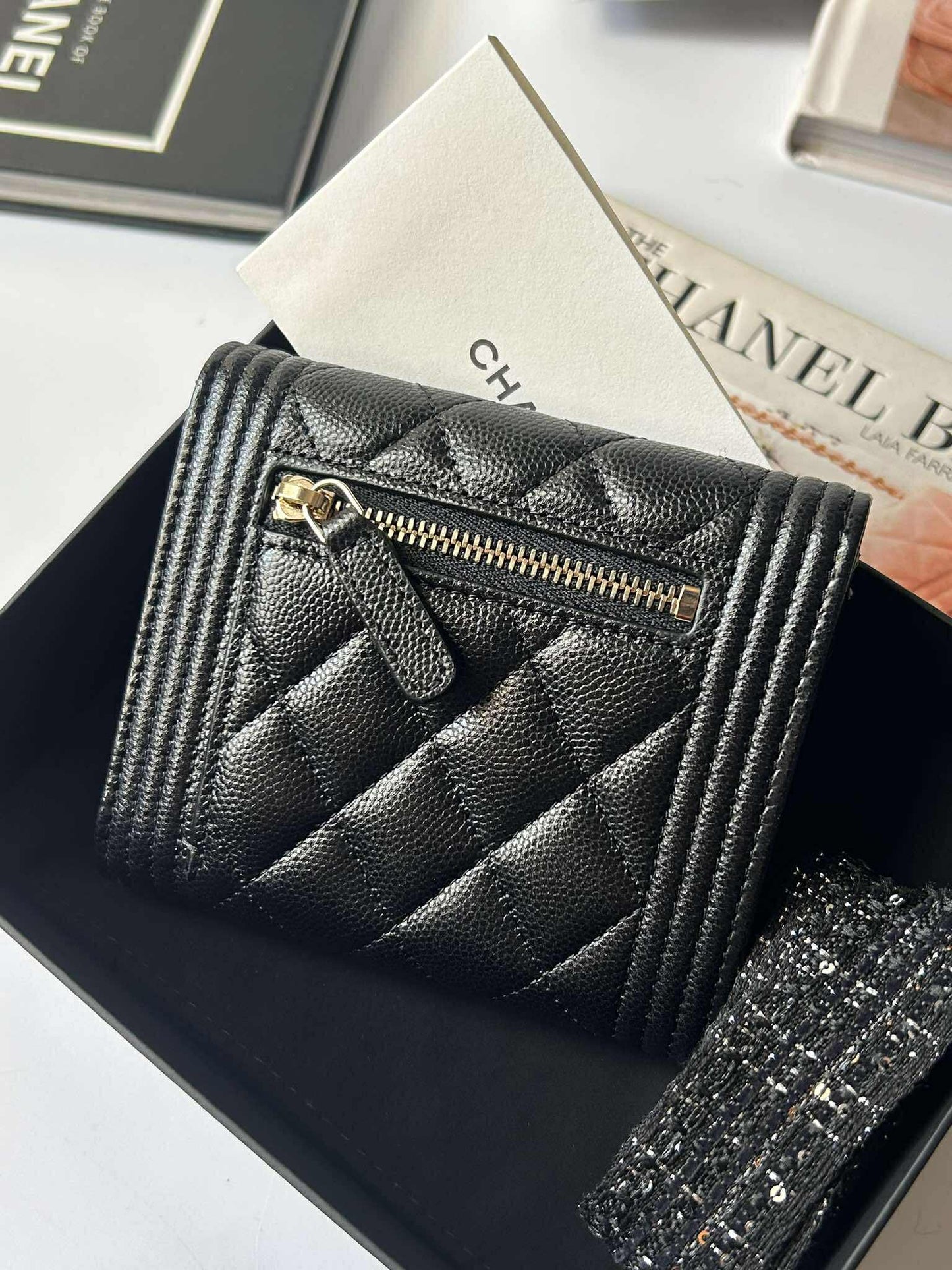 Chanel leboy bifold wallet ghw Brandnew