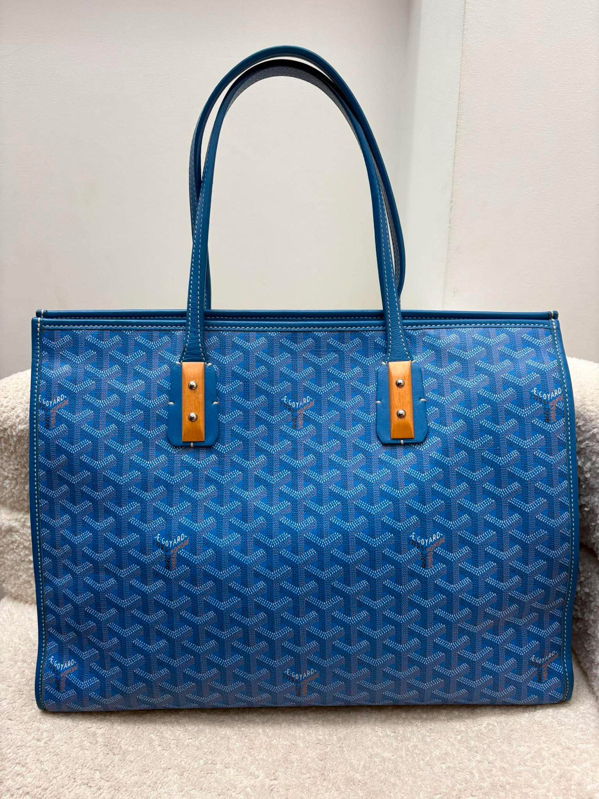 Goyard Goyardine Marquises Tote Sky Blue rank A