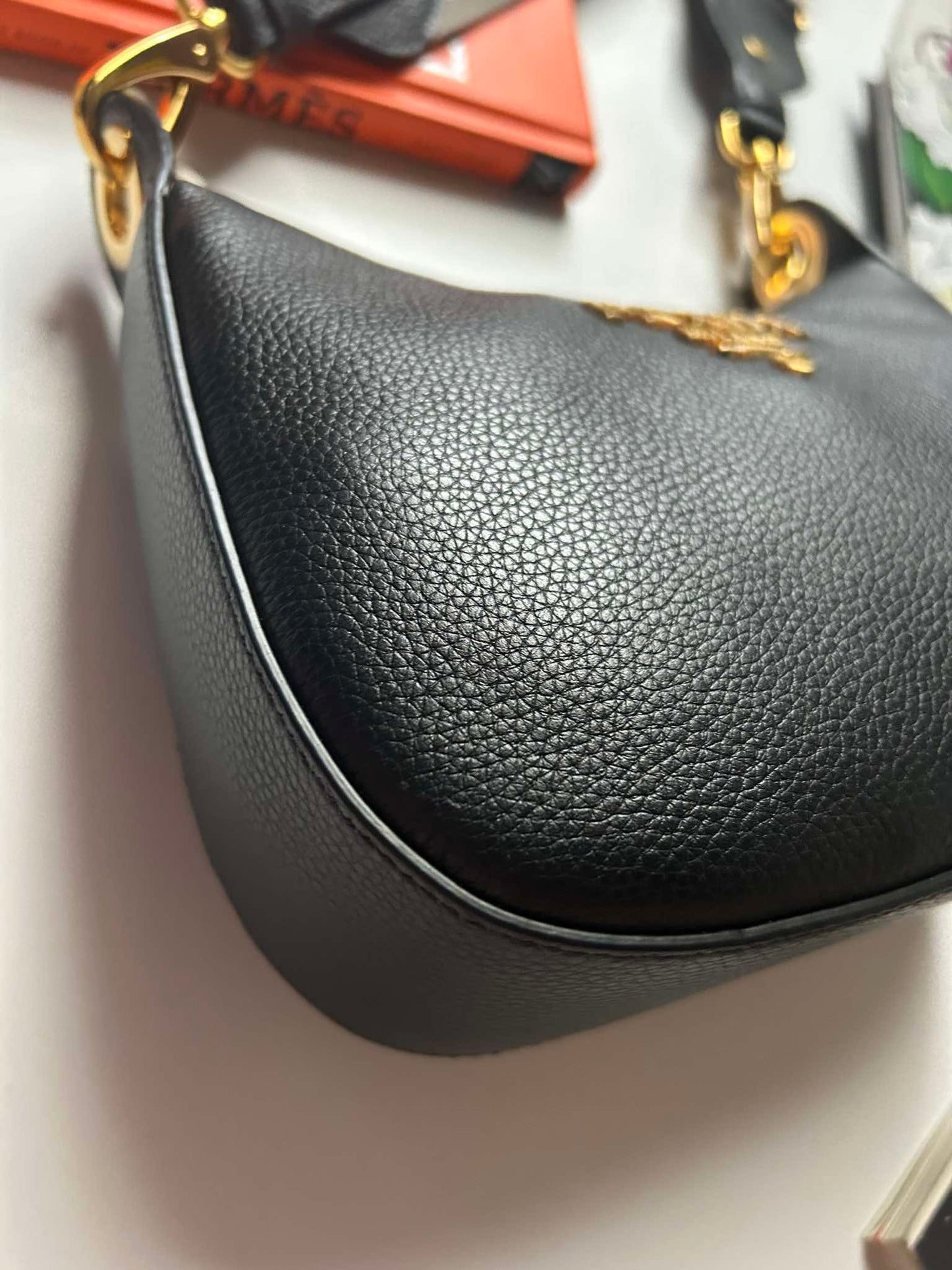 Prada Hobo mini black leather guitar strap Brandnew