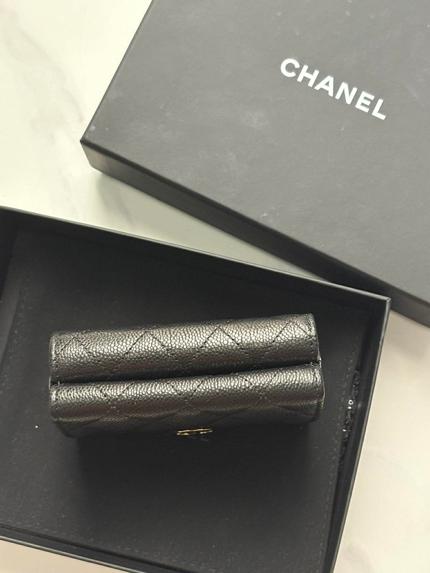 Chanel s-small wallet trifold caviar ghw micro XNEU6XN8