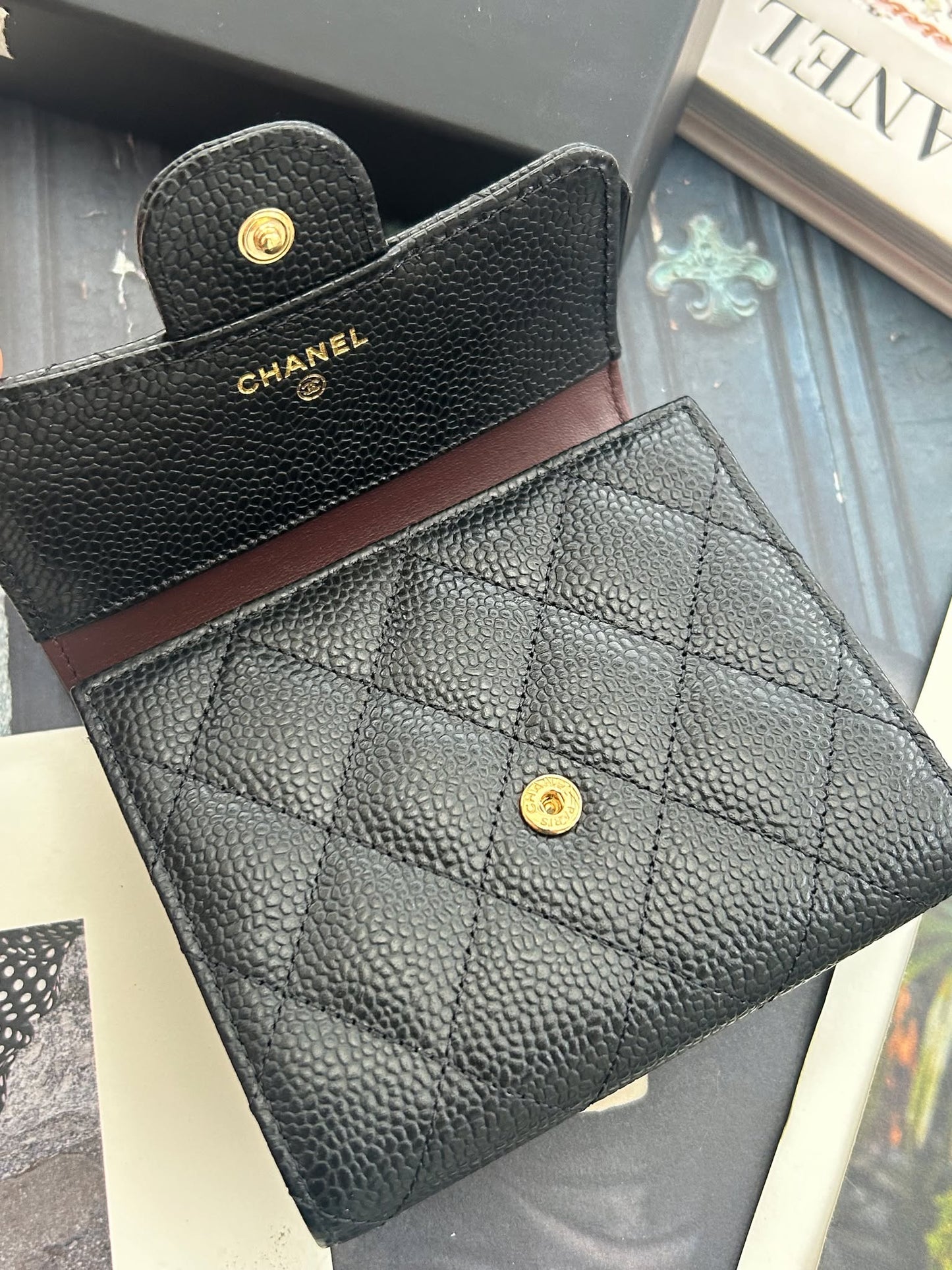 Chanel Trifold&nbsp;small ghw wallet caviar K8GNG1N9 brand new