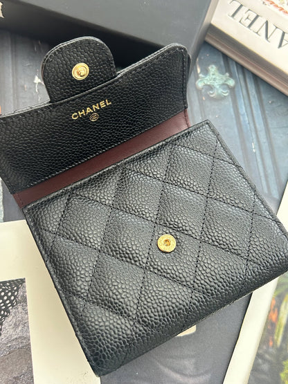 Chanel Trifold&nbsp;small ghw wallet caviar K8GNG1N9 brand new