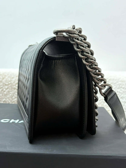 Chanel leboy old medium caviar rhw micro
