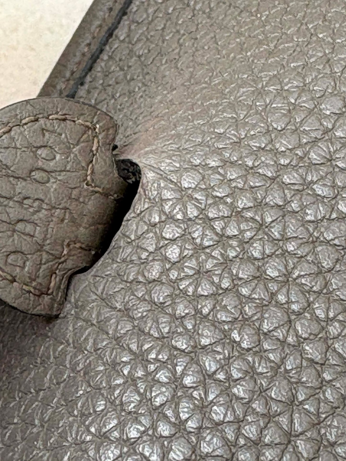 Hermes Tpm gray ghw strap stamp D DS 001 ZP Rank A