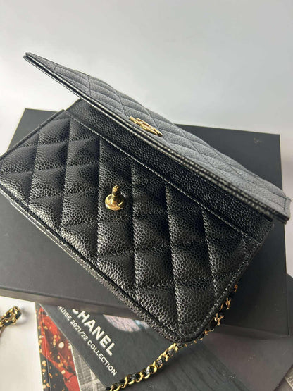 Chanel New Lock Woc Black Caviar