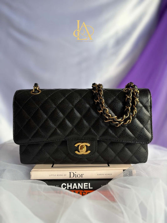 Chanel Medium double flap black ghw micro H9PA0C2J rank A