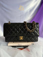 Chanel double flap black ghw micro H9PA0C2J rank A