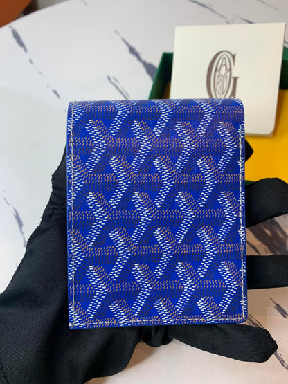Goyard Bifold Wallet Mens Blue VAR 020236