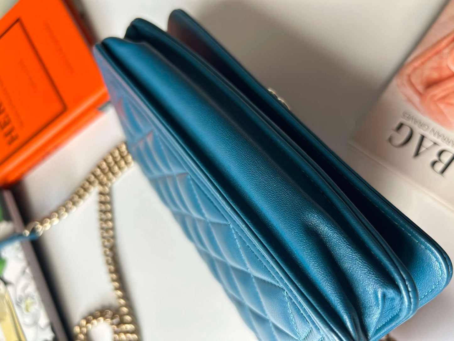 Chanel Leboy Woc Blue Lambskin Series 28