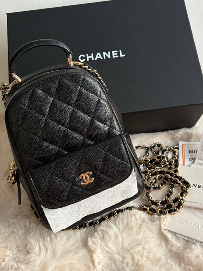 Chanel Mini Backpack Black Caviar Micro T90LAH95