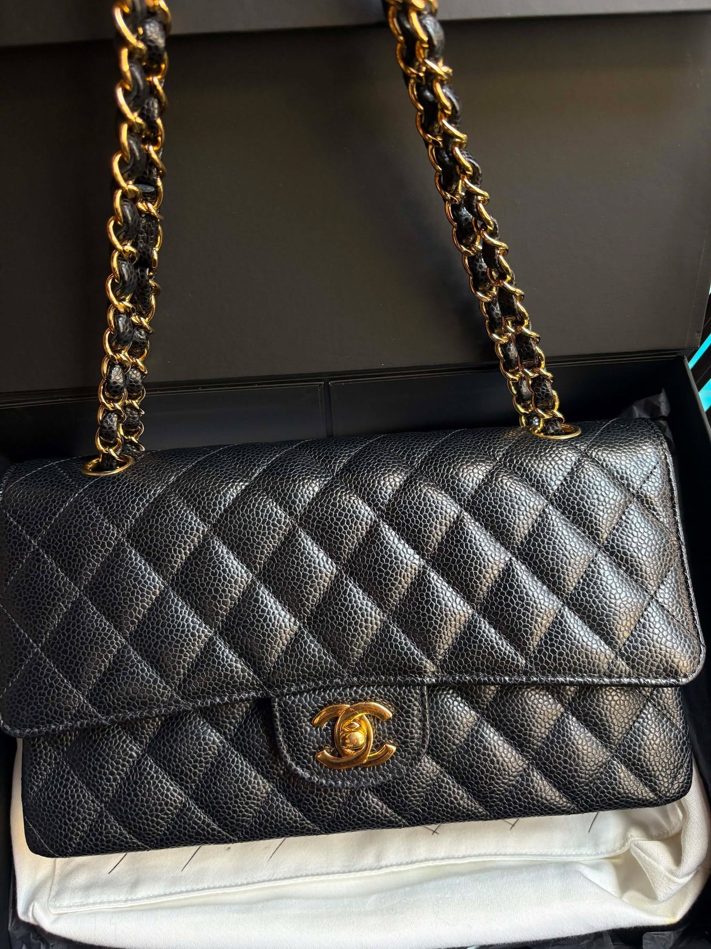 Chanel double flap black ghw micro H9PA0C2J rank A