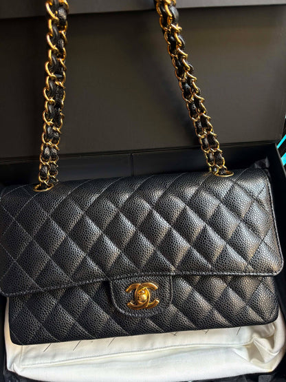Chanel double flap black ghw micro H9PA0C2J rank A