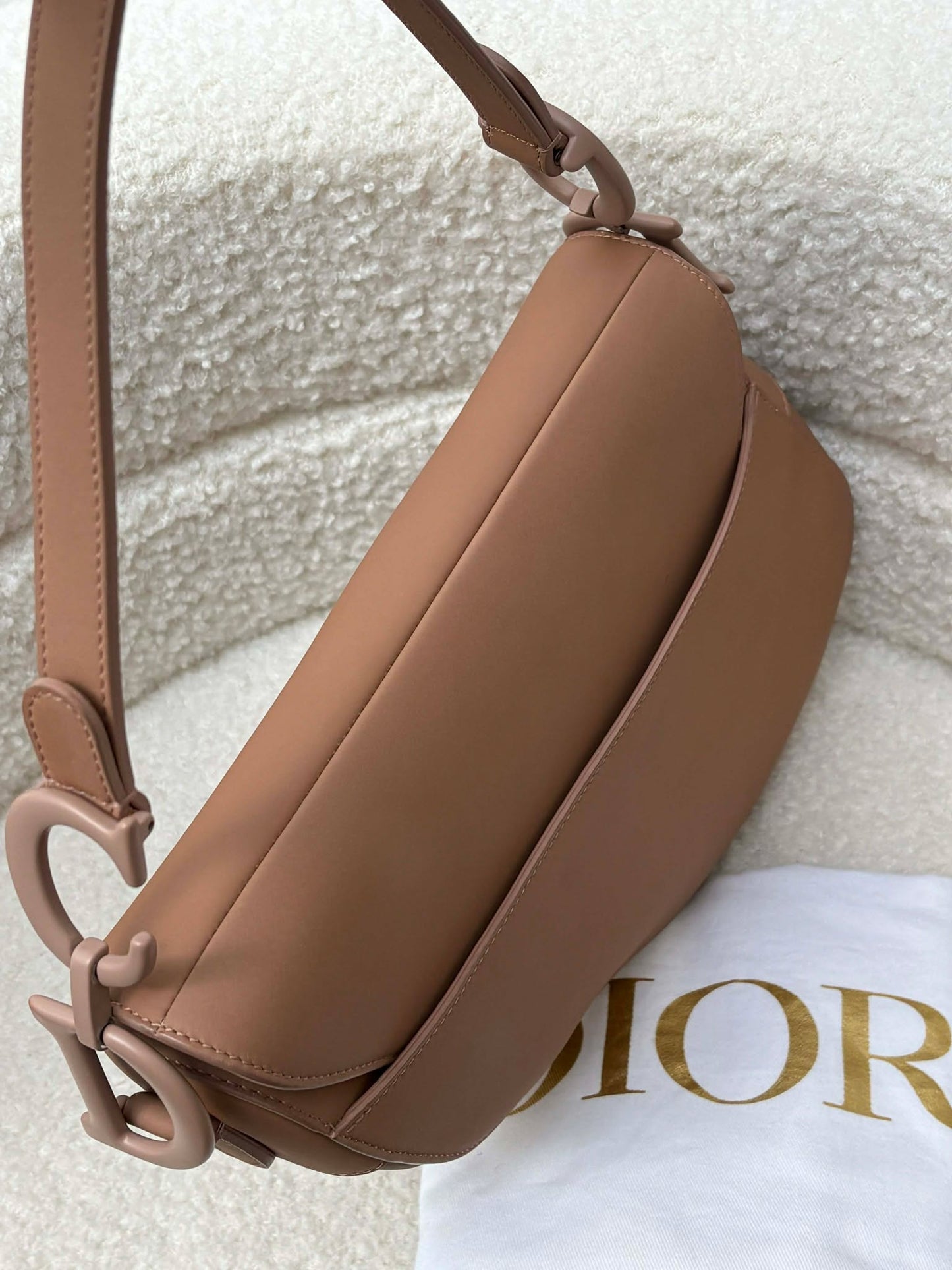 Dior saddle matte tan 09-MA-1119 unused condition