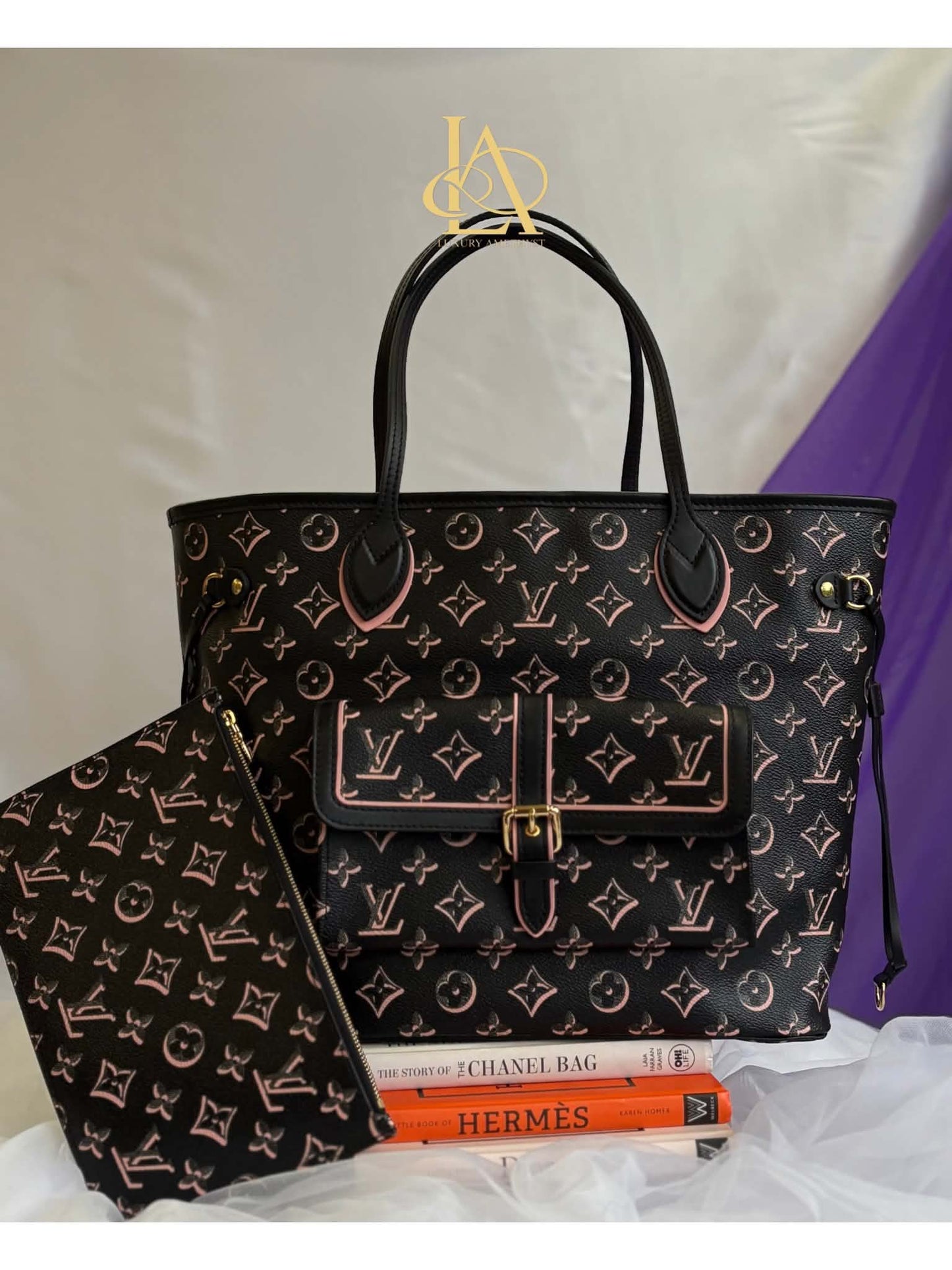 Louis Vuitton neverful black limited edition micro
