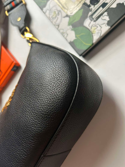 Prada Hobo mini black leather guitar strap Brandnew
