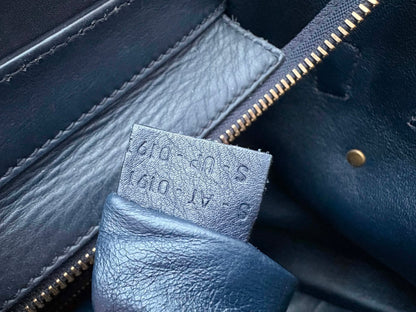 Celine luggage micro deep blue ghw Rank A