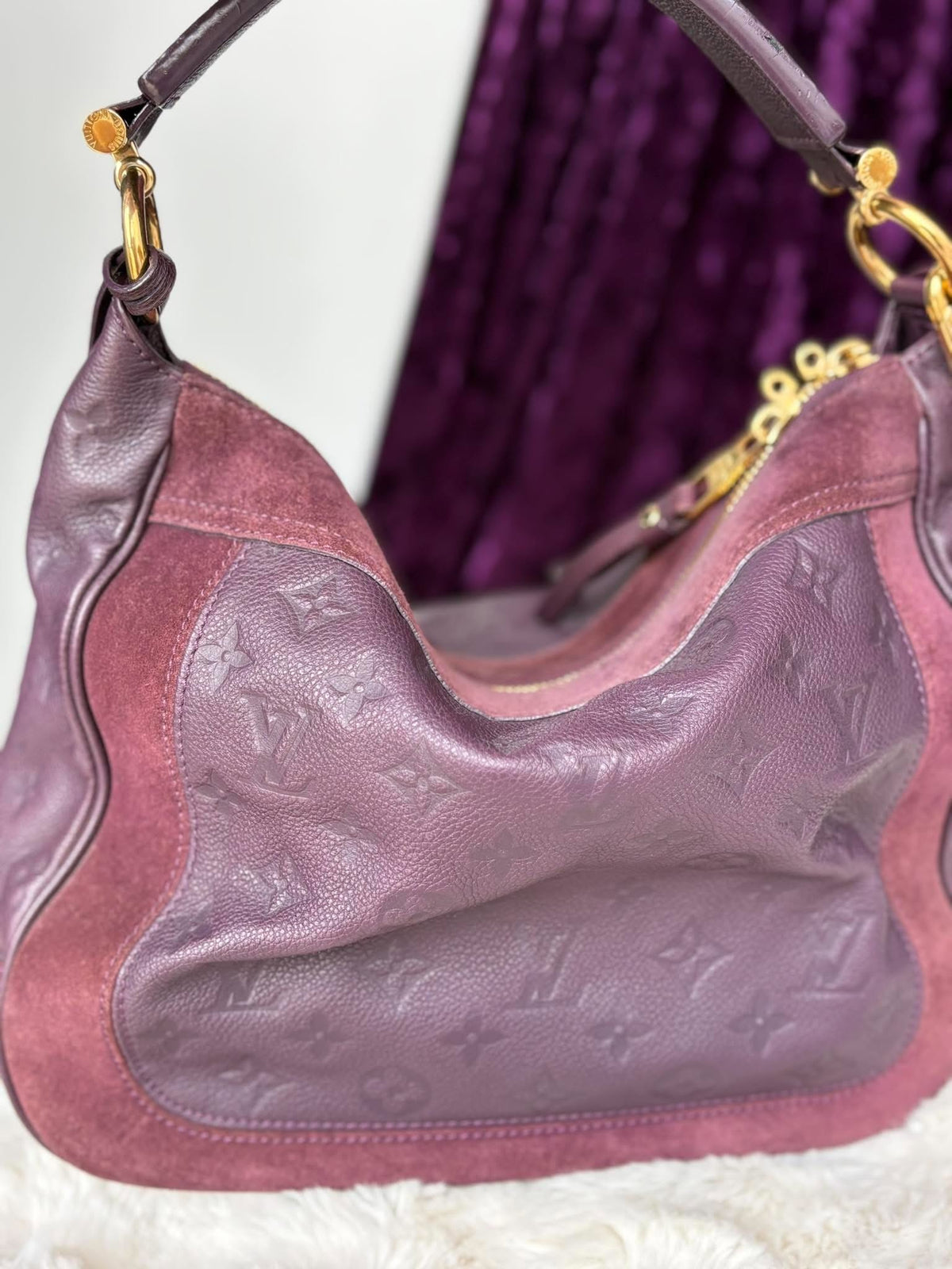 Louis Vuitton Aube Monogram Empreinte Leather Audacieuse Bag micro