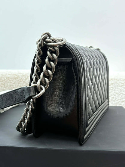 Chanel leboy old medium caviar rhw micro