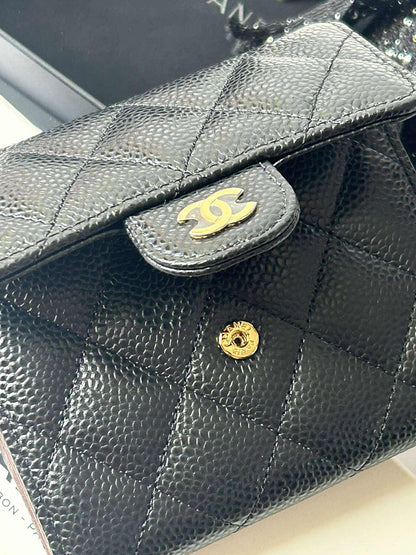 Chanel Trifold wallet black caviar ghw Brandnew&nbsp; XL6KT92E
