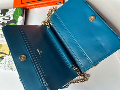 Chanel Leboy Woc Blue Lambskin Series 28