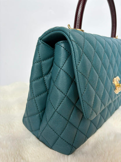 Chanel coco med lizard handle ghw series 28237389