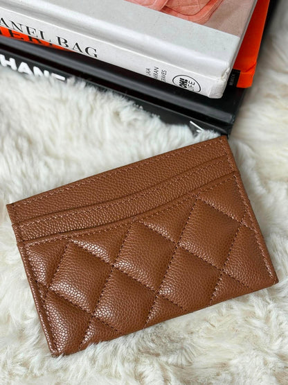 Chanel classic card holder ghw caramel XXCEXP8K