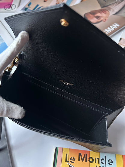 YSL Clutch black shw ALM617862.9820 Brandnew