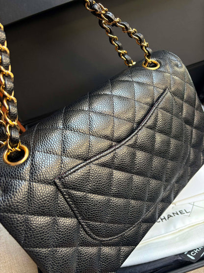 Chanel double flap black ghw micro H9PA0C2J rank A