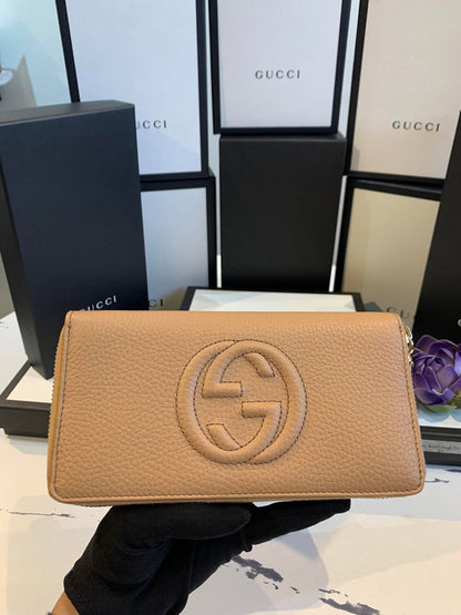 Gucci&nbsp;Soho Zippy Beige Long&nbsp;wallet Brandnew
