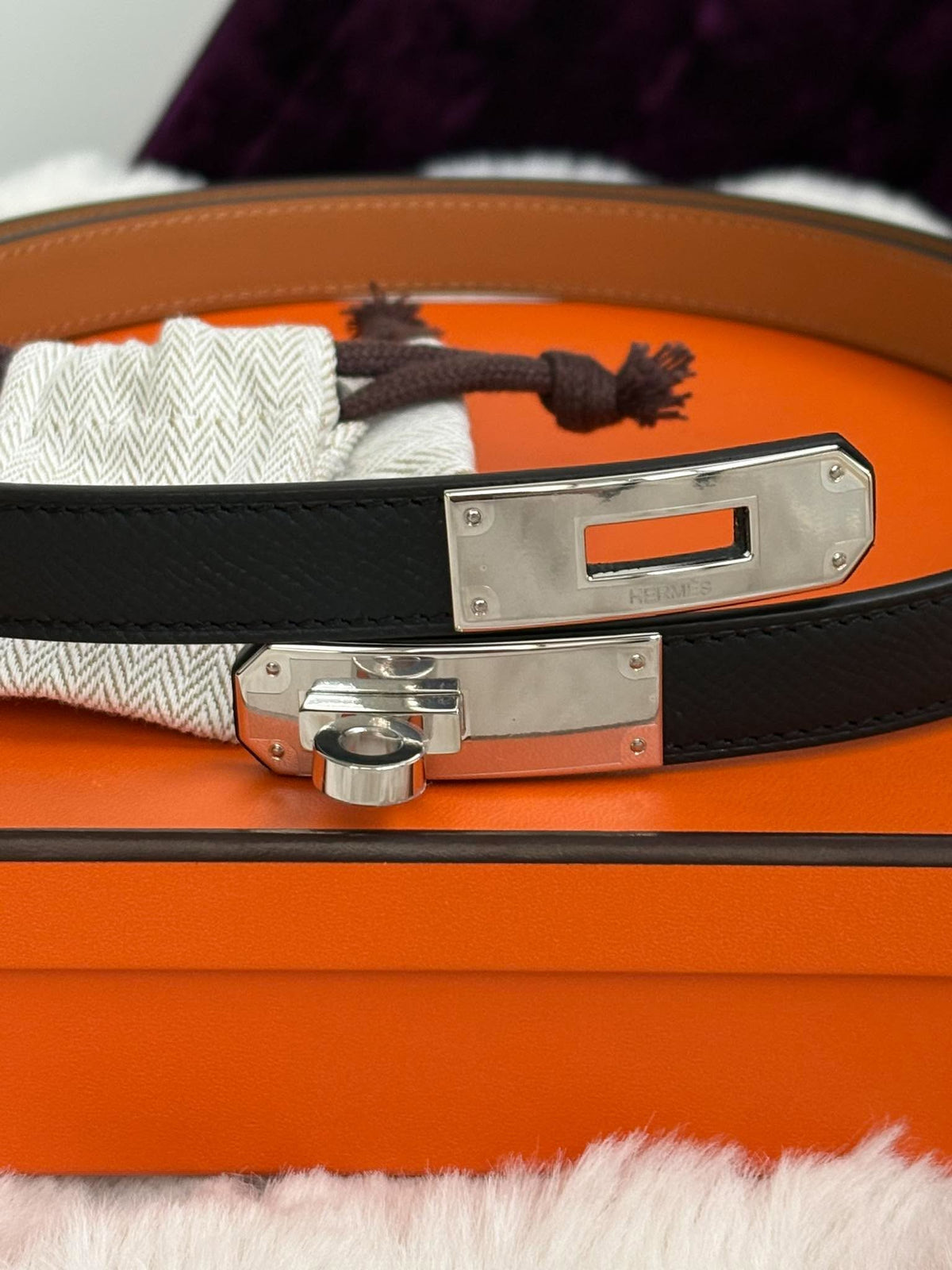Kelly belt black phw stamp G AA 220 ZA Brandnew&nbsp;