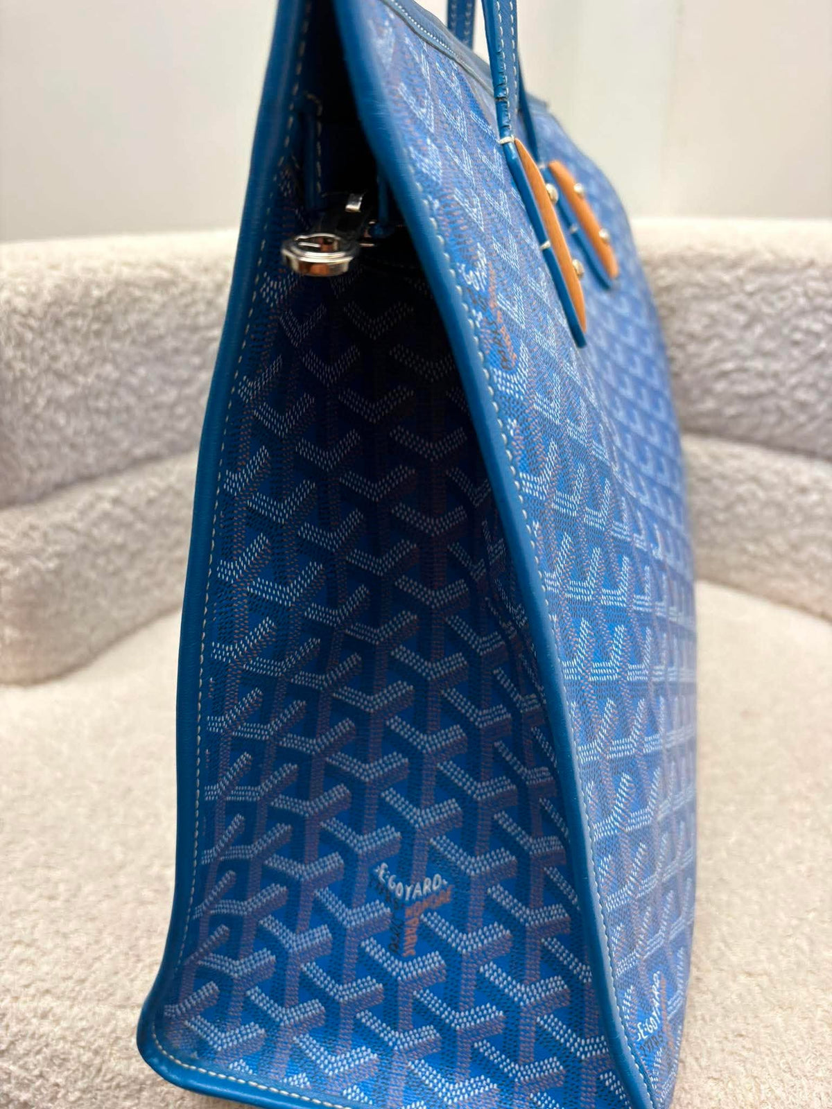 Goyard Goyardine Marquises Tote Sky Blue rank A