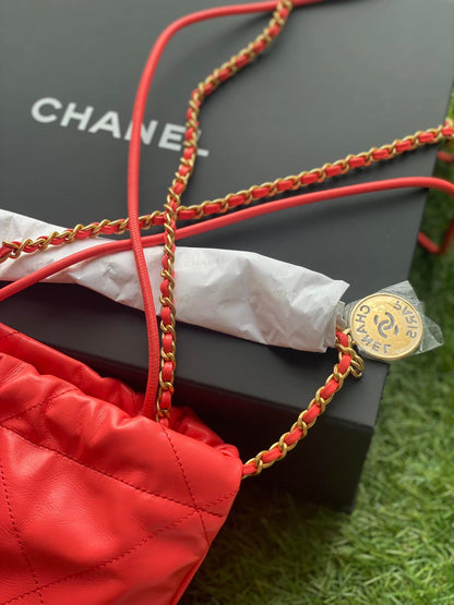 Chanel 23P hobo red calfskin sling bag