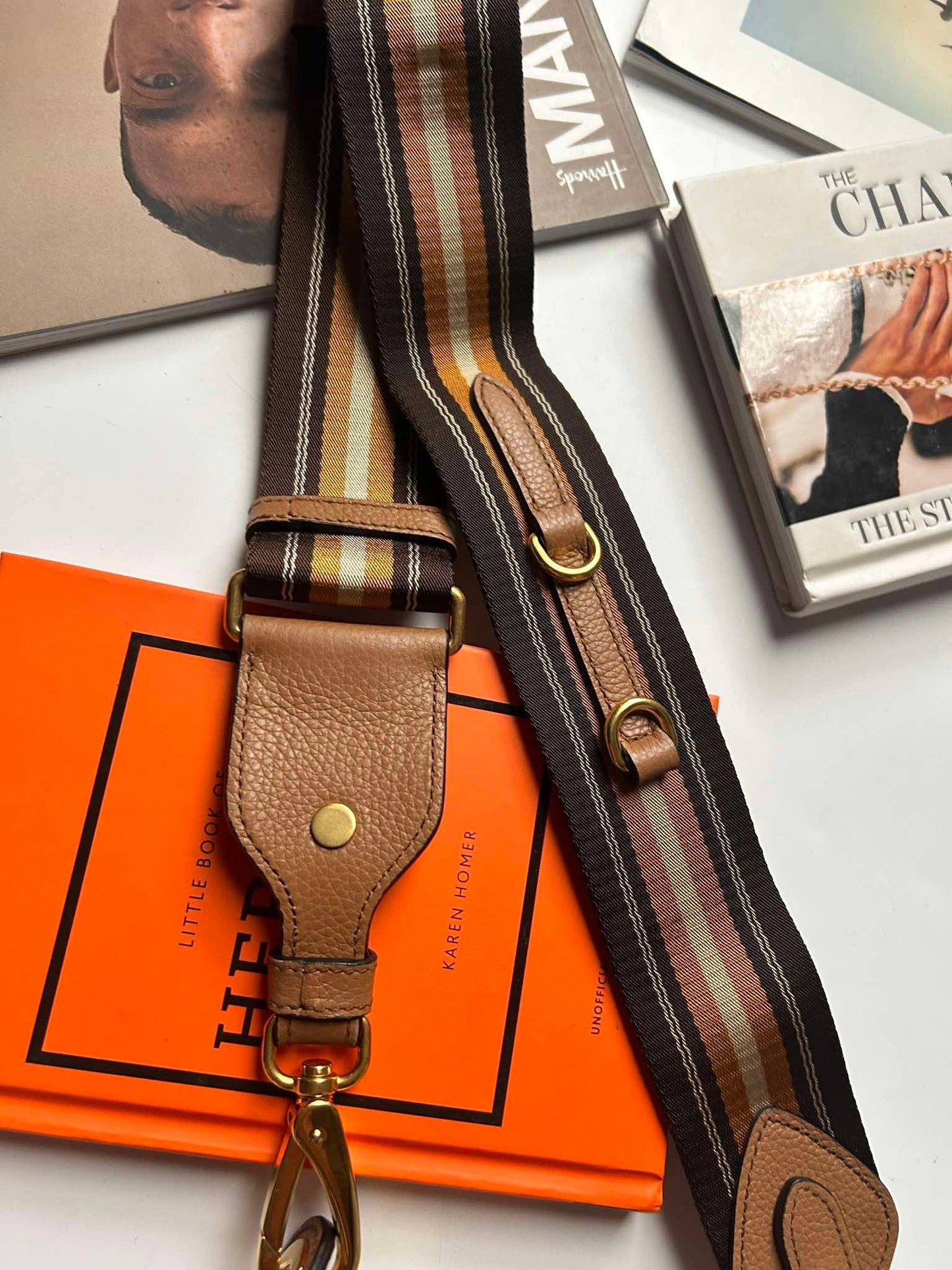 Prada Hobo mini caramel leather guitar strap Brandnew