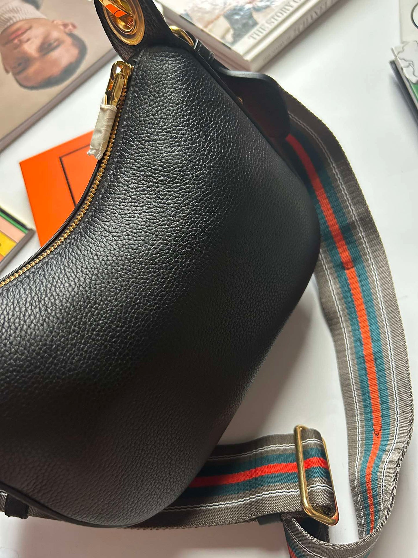 Prada Hobo mini black leather guitar strap Brandnew