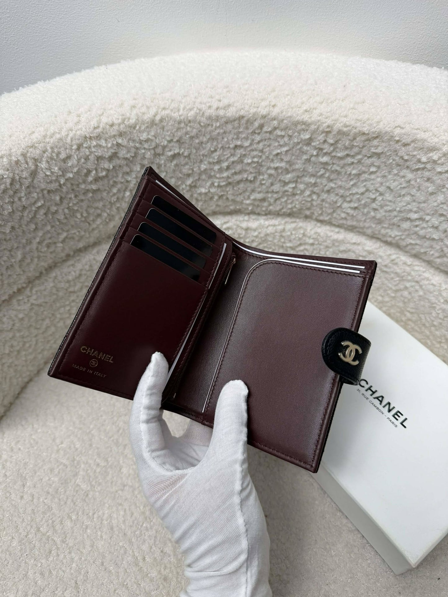 Chanel Passport holder black caviar brand GHW new&nbsp; micro EG4NGCL6