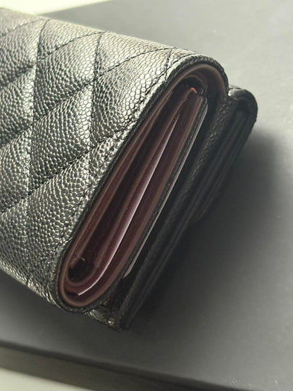 Chanel s-small wallet trifold caviar ghw micro XNEU6XN8