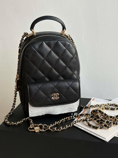 Chanel Mini Backpack Black Caviar Micro T90LAH95