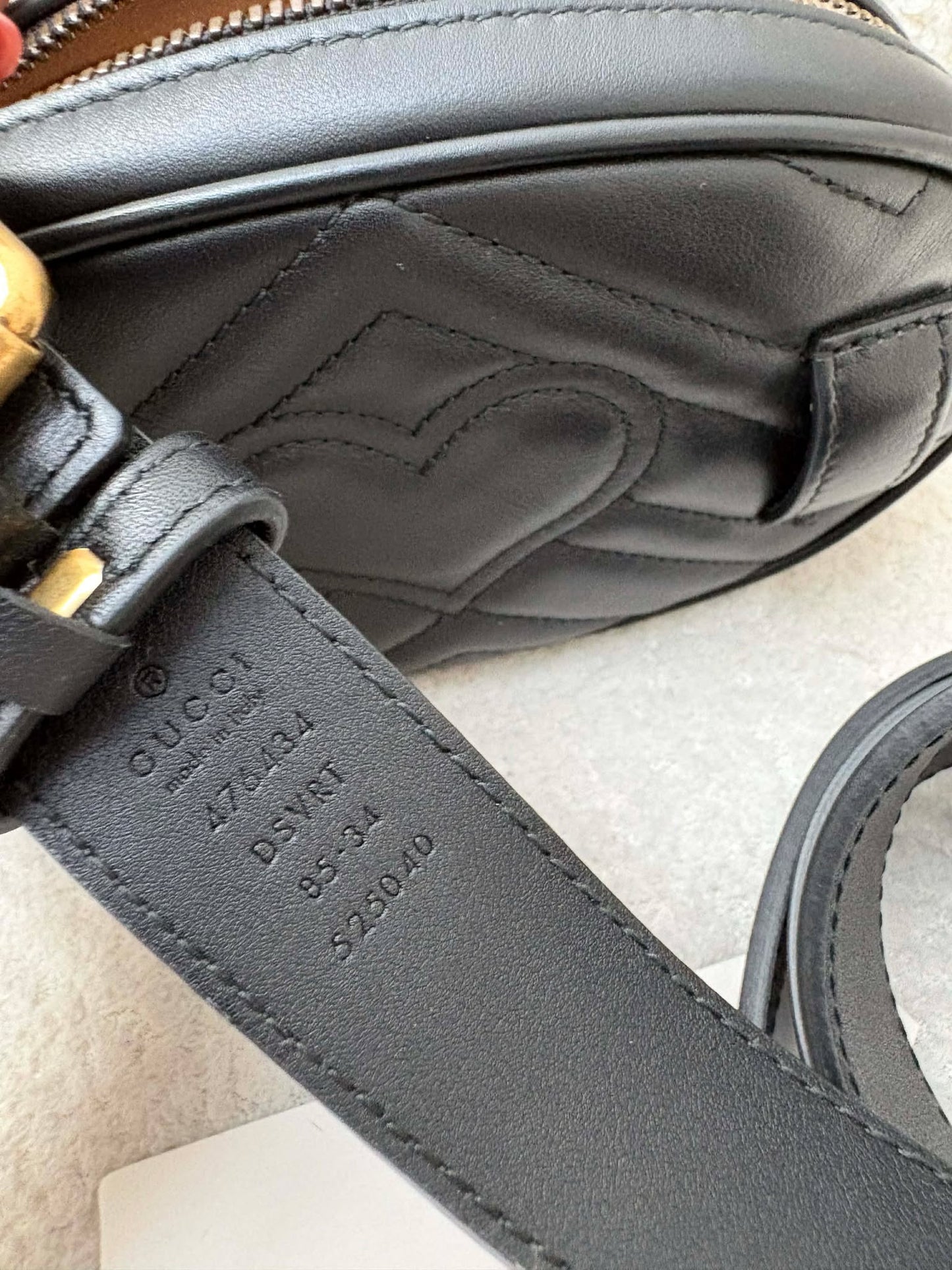 Gucci Belt bag marmont black size 85.34 Brandnew
