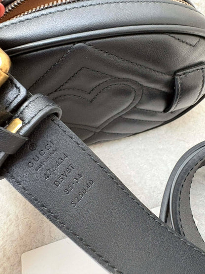 Gucci Belt bag marmont black size 85.34 Brandnew