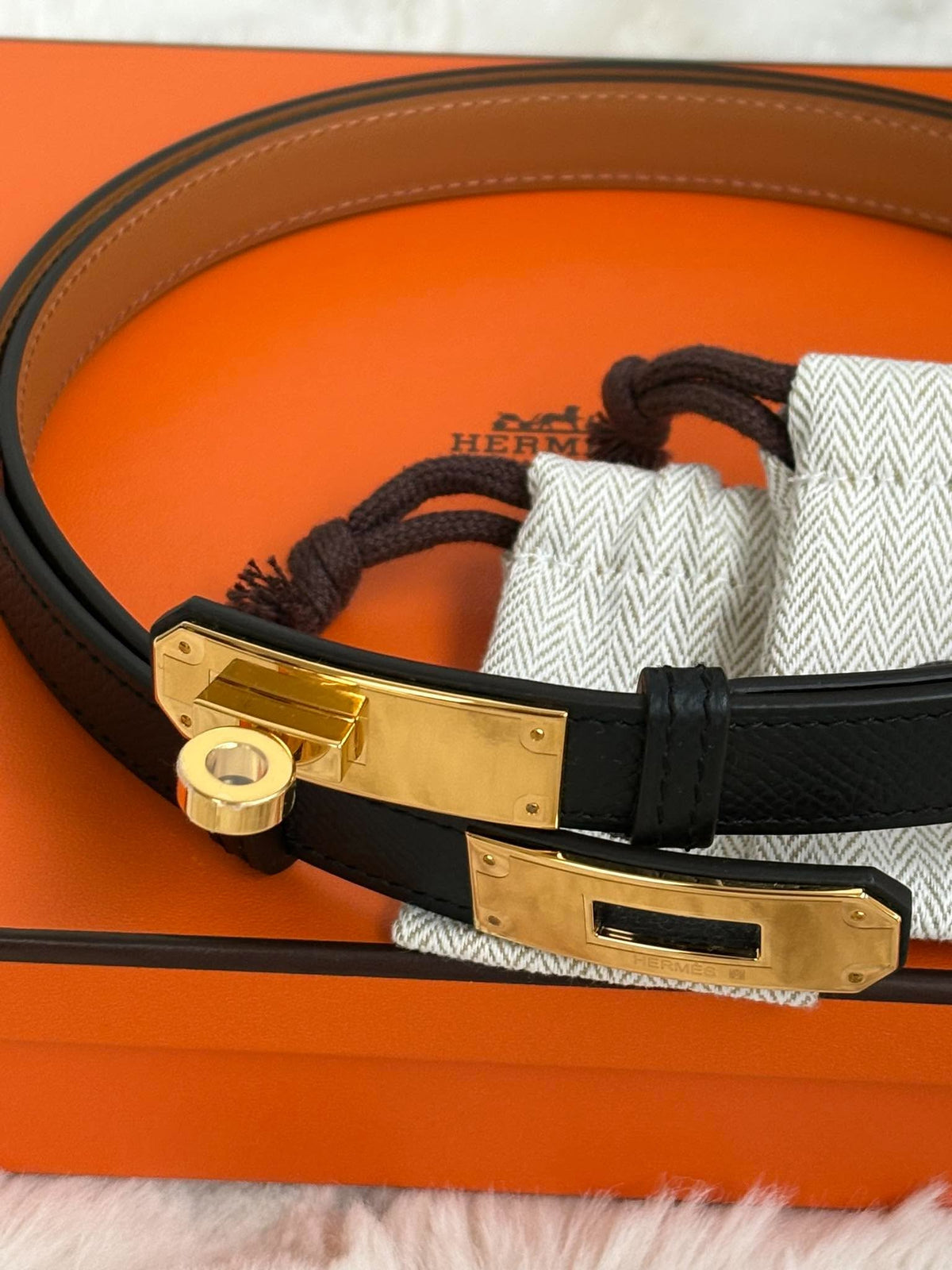 Kelly belt black ghw stamp G FM 060 PM Brandnew&nbsp;