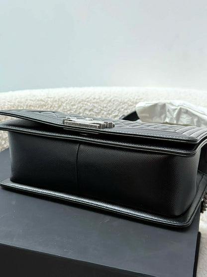 Chanel leboy old medium caviar rhw micro