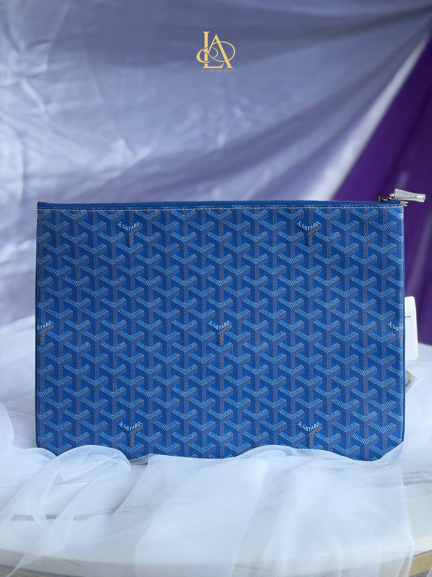Goyard large pouch&nbsp;blue LME 020222 Brandnew