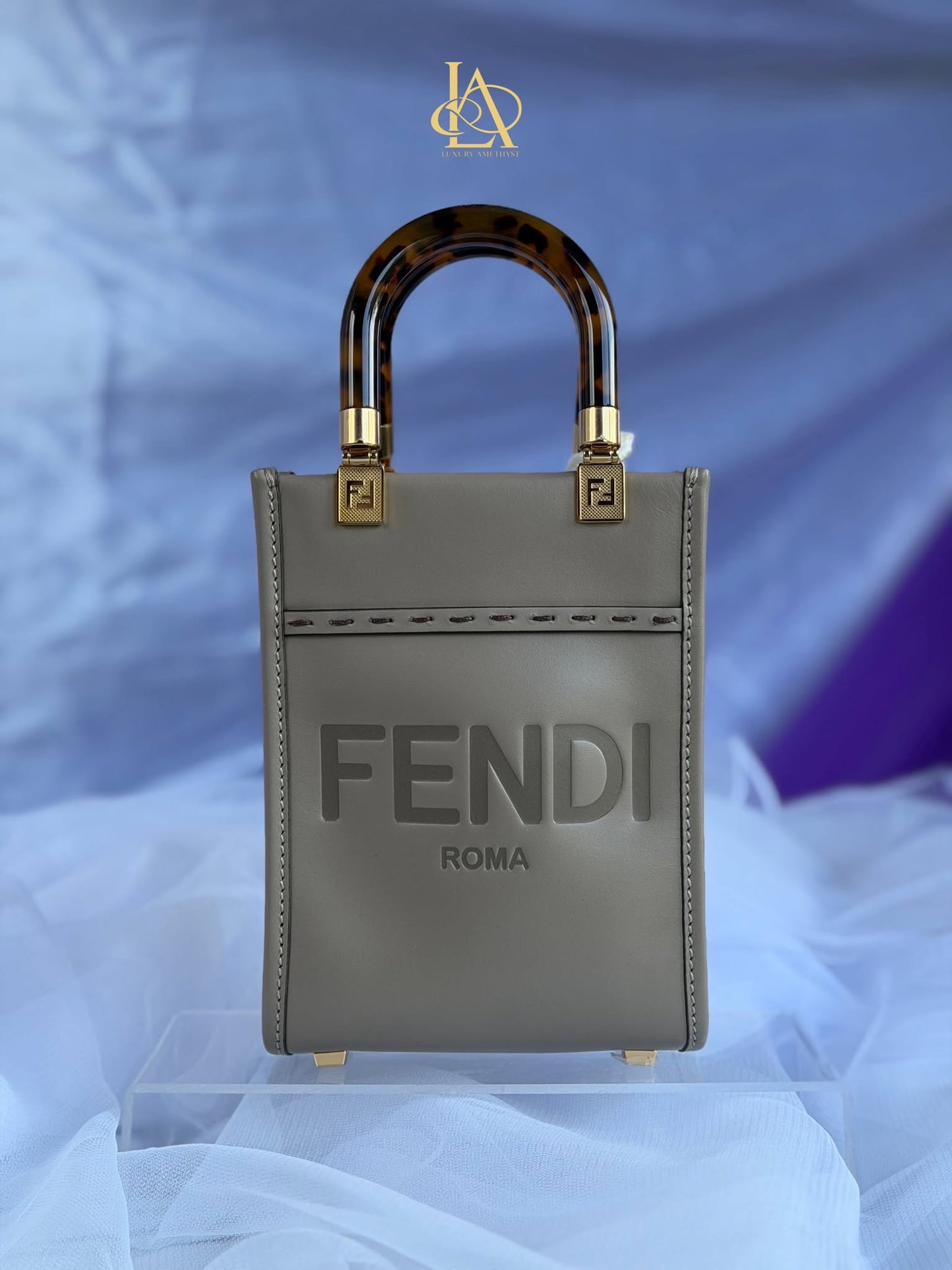 Fendi mini sunshine taupe rank A 8BS051 ABVL